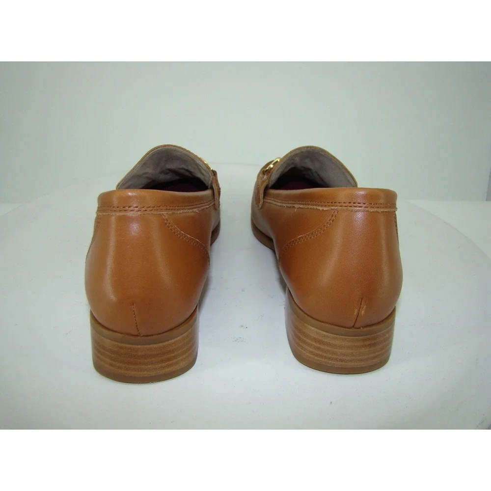 NEW MUNRO GRYFFIN WOMENS TAN LEATHER BIT LOAFERS SHOES SIZE 12M C122